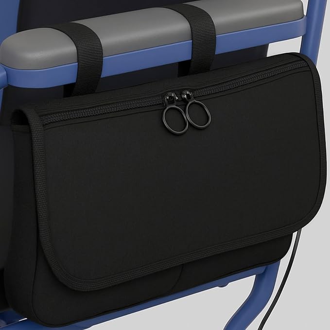 Vive Wheelchair Carry Bag - Arm Rest Pouch for Rollator, Walkers, Power Wheel Chairs and Knee Scooters - Side Storage Organiz