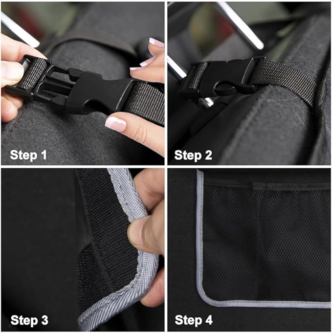 Large Capacity Car Trunk Organizer,Six Pockets Trunk Storage Organizer with Adjustable Straps,Wear-Resistant Oxford Fabric Han