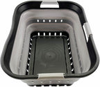 SAMMART 42L (11 gallon) Collapsible Plastic Laundry Basket - Foldable Pop Up Storage Container/Organizer - Portable Basket - 