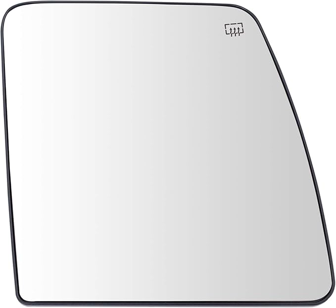 TRQ Passenger Side Mirror Glass with Backing Plate Heated Snap On Compatible with 2012-2021 Nissan NV1500 2012-2018 NV2500 NV