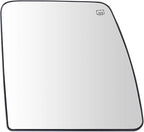 TRQ Passenger Side Mirror Glass with Backing Plate Heated Snap On Compatible with 2012-2021 Nissan NV1500 2012-2018 NV2500 NV