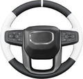 MEWANT Steering Wheel Cover for GMC Sierra Steering Wheel Cover for GMC Sierra 1500 / Sierra 1500 Limited/Sierra 2500 / Sierra 3500/ Yukon (XL) Hive Microfiber Leather
