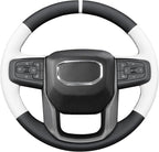 MEWANT Steering Wheel Cover for GMC Sierra Steering Wheel Cover for GMC Sierra 1500 / Sierra 1500 Limited/Sierra 2500 / Sierra 3500/ Yukon (XL) Hive Microfiber Leather