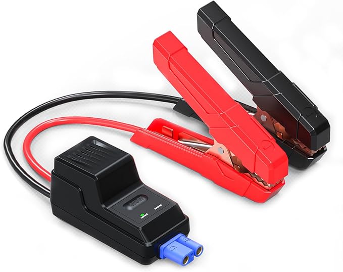 GOOLOO Heavy Duty Car Jump Starter Replacement Cable Double Intelligent Booster Terminal with Clamps for GOOLOO GP4000 GP3000 Jump Starter - Black/Red