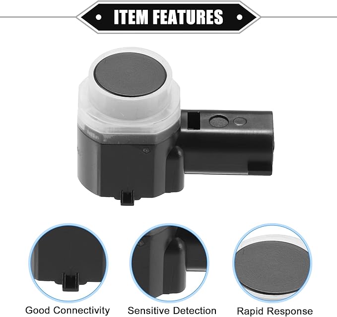 4 Pcs Reverse Parking Assist Sensor Compatible for Ford Explorer 2011-2015, for Ford Flex 2013-2019, Durable ABS Plastic Blac