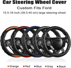 GIANT PANDA Car Steering Wheel Cover for Ford F150 F250 F350 Expedition 15.5-16 inches - Orange