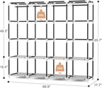 VTRIN Portable Closet for Hanging Clothes 67 Inch Wide Large Capacity Portable Wardrobe Closet with Cover, 4 Storage Shelves 