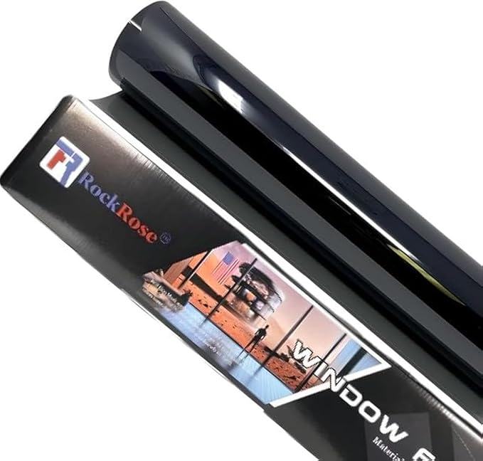 RockRose 35% Premium Carbon Car Window Tint Film 24 in x 100FT 2PLY Charcoal Privacy Film UV, Heat Blocking Tint for Car or Home Adhesive Film Easy Shrink, Plotter Friendly Pro Grade