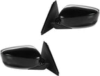 TRQ 2 Piece Driver and Passenger Side Mirror Assembly Set Electric Adjustment Non-Heated No Memory Black Compatible with 2008