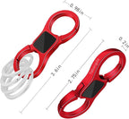 Key Chain Quick Release Spring 2 Pack with 4 Key Rings Heavy Duty Keychain Organizer for Men and Women