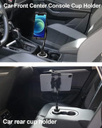 woleyi Car Cup Holder Tablet Mount, Adjustable 10.5" Gooseneck Arm Car Cupholder Tablet Stand, Compatible with iPad Pro/Air/Mini, Galaxy Tab/Z Fold, Fire HD, iPhone, 4.7-13" Cell Phones and Tablets
