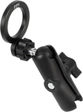 Magnetic Phone Holder Base for RAM Mounts, 1" (25mm) Ball Mount with Medium Aluminum B Size Double Socket Arm, Compatible with Magsafe iPhone 17/16/15/14/13/12 Series