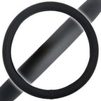 BDK Ergonomic Soft Grip Steering Wheel Cover - Sporty Leather Grip for Standard Size Wheels 14.5-15 inch Black