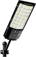 Solar Street Lights, Outdoor Flood Light, Dusk to Dawn, 6500k Dimmable Security Lamps with Remote Control, IP66 Waterproof Solar Powered Parking Lot Lights