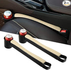 Supin 2 Prices Car Seat Gap Filler Pad PU Leather Console Side Pocket Organizer and one Cup for Cellphone Wallet Coin Key (Black+Beige)