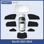 8PCS Car Window Shades for KIA K5 2021-2024, Window Covers for K5 Windshield Side Rear Windows, Full Set Privacy Protection Car Sunshade with UV Blocking for Camping Napping