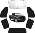 6PCS Car Window Shades for Toyota Tundra 2022-2025, Window Covers for Tundra Windshield Side Rear Windows, Full Set Privacy Protection Car Sunshade with UV Blocking for Camping Napping