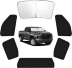 6PCS Car Window Shades for Toyota Tundra 2022-2025, Window Covers for Tundra Windshield Side Rear Windows, Full Set Privacy Protection Car Sunshade with UV Blocking for Camping Napping