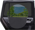 Upgrade Stretchable&Breathable SUV Car Window Shade - Oversize Double Mesh for Heat Shading and Bug&UV Protection - Car Must Have Privacy Shades for Cars,Truck,SUV When Camping (Rear window/2pcs)