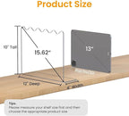 OKPOW Acrylic Shelf Dividers for Closet Organization - 10" Tall X 12" Deep Easy Installation Clothes Purses Organizer - Space