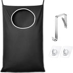 KEEPJOY XL Black Door Hanging Laundry Hamper, 36.5" x 22.5" Large Capacity Hanging Hamper Bag with Large opening and Strong H