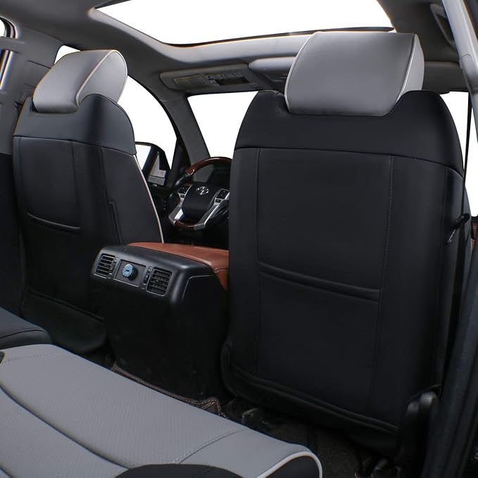 EKR Custom Fit Tacoma Front Car Seat Covers for Select Toyota Tacoma 2016 2017 2018 2019 2020 2021 2022 2023 Double Cab/Acces