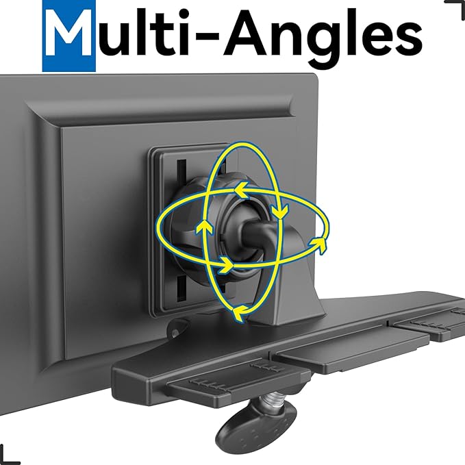 CD Slot Car Mount for Portable CarPlay Screens, Adjustable Angles, Low Profile and Sleek, Integrated Mounting Solution for in-Car Android Display Monitors (No Bracket Mount)