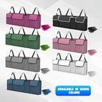 Car Trunk Organizer with Lid, Large Waterproof Vehicle Backseat Hanging Storage Bag with 4 Pockets & Adjustable Straps, Colla