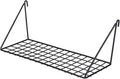 Kaforise Hanging Straight Shelf for Wire Wall Grid Panel, Small Wire Wall Organizer and Display Shelf, Size 11.8" X 4.3",Blac