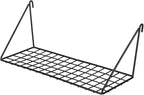 Kaforise Hanging Straight Shelf for Wire Wall Grid Panel, Small Wire Wall Organizer and Display Shelf, Size 11.8" X 4.3",Blac