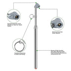 Heavy Duty Dual Foot Head Commercial Tire Pressure Gauge for Professional Tractor Trailer Drivers 10-160LBS Long Reach RV Tire Gauge, Dually and Car 2 Pack