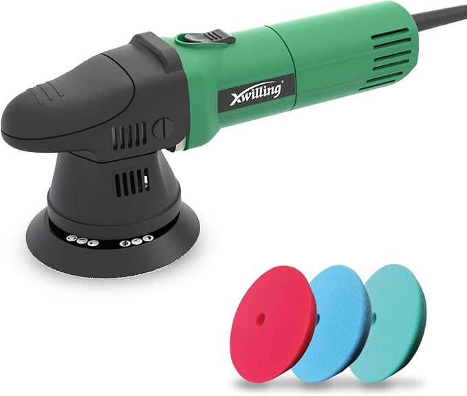 Buffer Polisher, 5-Inch 8MM Dual Action Random Orbital Car Polisher with 6 Variable Speed MAX4500 RPM, Car Detailing Kit for Car Detailing Polishing and Waxing