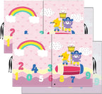 Car Sun Shade for Baby - EOHMAK Car Side Window Sun Shade Cover Upgrade Double Opening Car Interior Curtain Sun Blocker Blind (Pink Rainbow, 2 Pack)
