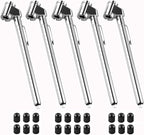 CZC AUTO Tire Pressure Gauge Heavy Duty Dual Head Mechanical Air Gauge Stainless Steel Stem for Car RV ATV Truck Motorcycle Bike, 10-120PSI (5 Pack)