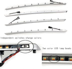 Car Interior Door LED Lighting Ambient Light Trim Strip Accessories for BMW 3 Series F30 F31 320i 328i 330i 335i 340i Door Two-Color Atmosphere Lamp Replacement Cover (Silver)