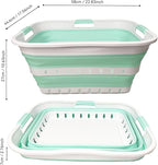 SAMMART 42L (11 gallon) Collapsible Plastic Laundry Basket - Foldable Pop Up Storage Container/Organizer - Space Saving Hampe