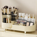 Booklov Roating Makeup Caddy Organizer for Vanity, Large Capacity Cosmetic Display Case, Clear Acrylic Countertop Beauty Stor