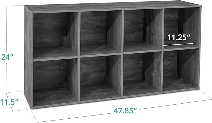Best Choice Products 8-Cube Storage Organizer, 11in Shelf Opening, Bookcase, Display Shelf, Customizable w/ 3 Removable Back 