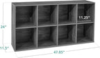 Best Choice Products 8-Cube Storage Organizer, 11in Shelf Opening, Bookcase, Display Shelf, Customizable w/ 3 Removable Back 