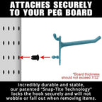 PegPro® 2" Hooks Kit for Standard “Wood Fiber” pegboard – Durable Plastic Pegboard Hooks - for Garage, Kitchen, Craft Room, a