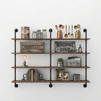 Floating Shelves for Wall Bookshelf Industrial Pipe Shelving Shelves 60 Inch Natural Wood Planks Rustic Wall Shelves Hanging 