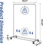 Simple Trending Standard Clothes Clothing Garment Rack with Storage Shelves, Rolling Clothes Organizer on Wheels for Hanging 