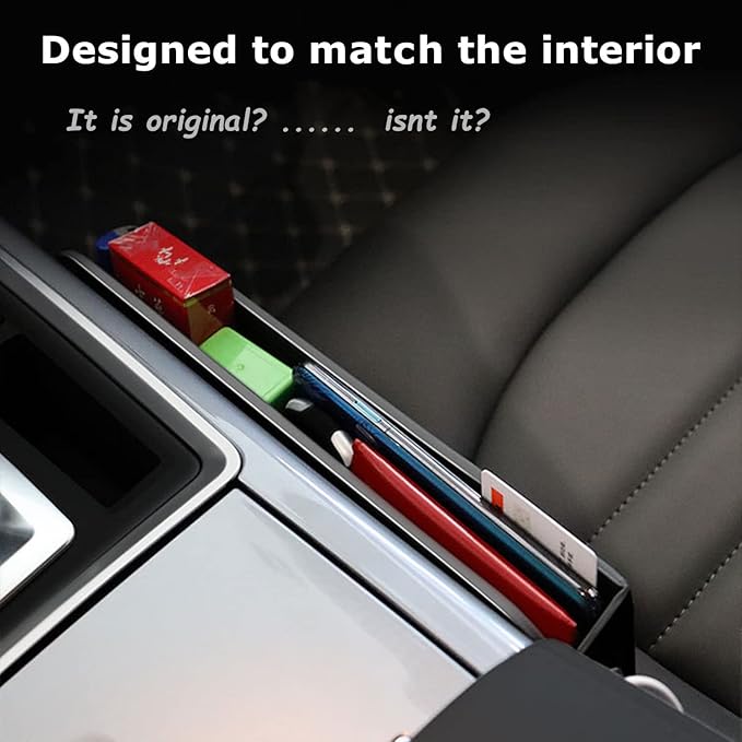 Leather Car Seat Gap Filler Organizer and Storages Blocker Automotive Accessories Universal for Car SUV Truck Fill The Gap Between Seat and Console Stop Things from Dropping Pack of 2