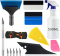 9 Pcs Vehicle Car Window Tint Application Tools Kit Glass Protective Film Installing Tool Car Window Film Squeegee Auto Vinyl Wrap Installation Kit for Vinyl (9)