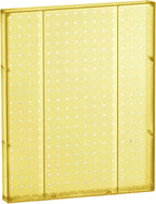 Azar Displays 771620-YEL Plastic Pegboard for Wall Organization - Garage Tool Organizer Wall Mount (Pack of 2) - 1-Sided Dura