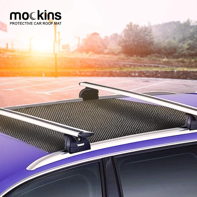Mockins 43" x 39" Anti Slip Mat for Car Roof Cargo | Non-Skid PVC Foam Soft Roof Rack Pads | Automotive Roof Mat & Cargo Liner for SUV Car Truck & Van | Customizable Multifunctional Anti Slip Car Mat