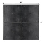 Pegboard Smith 16x16 inch Wall Tool Organizer Pegboard Panels, Black Metal Pegboard for Tool Storage, Workbench Tools Organiz