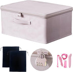 Locking Adult Game Toy Storage Organizer Lock Box Toy Storage Bins Women and Men Game Toys Storage Bags with 2 Drawstring Bag