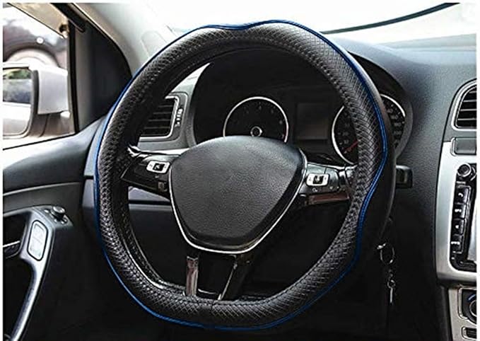 Mayco Bell Flat Bottom Steering Wheel Cover Anti-Slip,Safety,Soft,Breathable,Durable,Full Surround,Comfortable Grip Microfibe