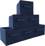 EBIGIC Small Storage Bins,Collapsible Fabric Storage Organizer 9.0"x7.5"x7.5" 6 Pack,Mini Storage Box,fit for closet, living 